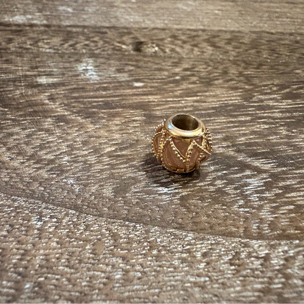 Gold and Pink Pandora Bead